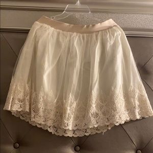 Satin Trim Organza Skirt.